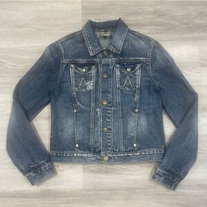 7 For All Mankind Women's Blue Denim Jacket Made in USA sz S